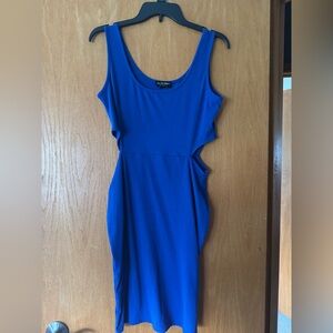 See You Monday Royal Blue Backless Dress